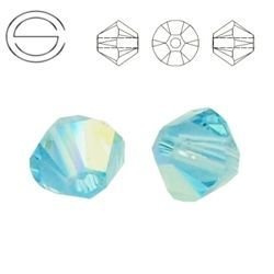 5328 MM 4 Swarovski XILION Bicone AQUAMARINE AB