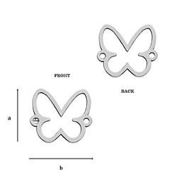 CL-573 Baza MOTYL 12,0 mm Srebro 925