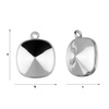 KK-85/10 Krawatka do wklejania 4470 10mm Square Srebro 925 /gram