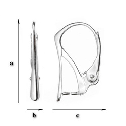 BA-8 Leverbacks - Earring Hooks - Sterling Silver 925