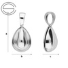 KW-122/10 Krawatka do 4320 Pear-shaped Srebro 925