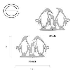 CL-466 PENGUIN Pendant 23,0 mm Sterling Silver 925
