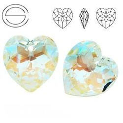 6215 MM 18 Swarovski Heart BLUE AB BLAB