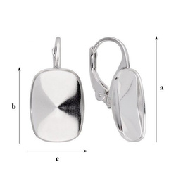 BA-100/14 Leverbacks for 4568 Swarovski - Earring Hooks - Sterling Silver 925 / gram