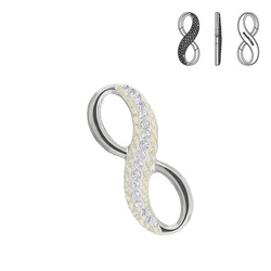67402 MM 20 Pavé Infinity Pendant WHITE OPAL MOONLIGHT