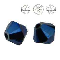 5328 MM 4 Swarovski Bicone METALLIC BLUE METBL 2x
