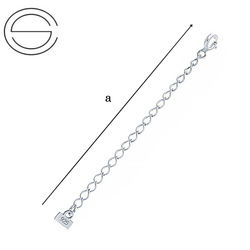 P-CL-640 Łańcuszek PRZEDŁUŻKA 5cm Srebro pr. 925