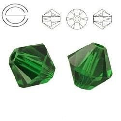 5328 MM 8 Swarovski XILION Bicone MEDIUM EMERALD