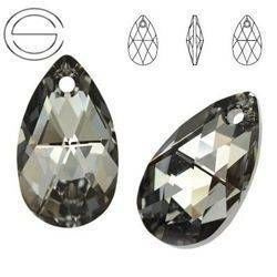 6106 MM 28 Swarovski Pear-shaped SILVER NIGHT SINI