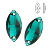 3223 MM 18 Swarovski Navette EMERALD F