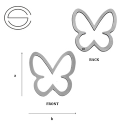 CL-454 BUTTERFLY Pendant 18,0 mm Sterling Silver 925
