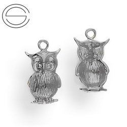 CHAP-112 SOWA do podwieszania Srebro 925 RODOWANE