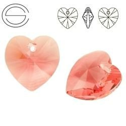 6228 MM 14 Swarovski Heart ROSE PEACH