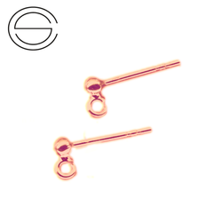STWRG-3 Ball earring 3mm with loop SILVER 925 ROSE GOLD
