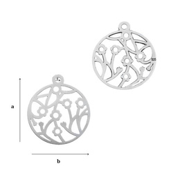 CL-415 FLOWERS Pendant 11,9 mm Sterling Silver 925