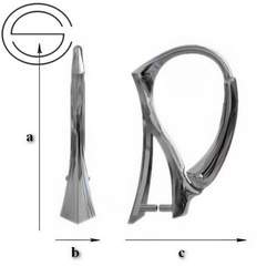 BBAP-4 Bigle do Swarovskiego Srebro 925 RODOWANE