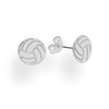 SZTP-715 Silver stud earrings VOLLEYBALL - Sterling Silver 925 Rhodium Plated