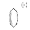 4228/S MM 15 Swarovski XILION Navette - Rhodium