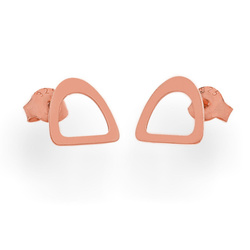 SZTRG-414 Srebrne kolczyki strzemiona ROSE GOLD