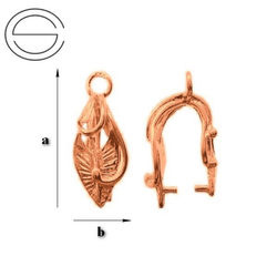 KKRG-7 Krawatka do Swarovski Srebro 925 ROSE GOLD