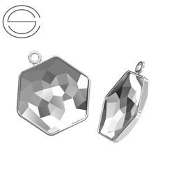 4683/J MM 14 Swarovski Hexagon - oprawa - Rhodium