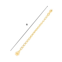 P-CL-647Z EXTENSION chain Silver 925 GOLD PLATED