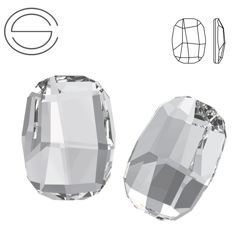2585 MM 10 Swarovski Graphic Flat Back CRYSTAL F