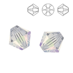 5328 MM 4 Swarovski XILION Bicone WHITE OPAL AB