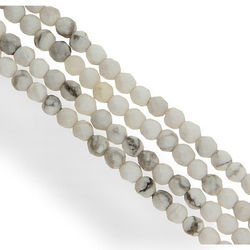 KN-RF-4,0 HOW Natural stone - round faceted - HOWLITE