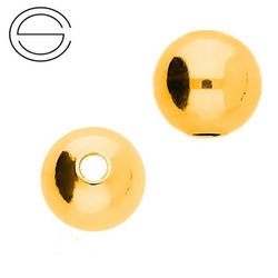 P2LZ-10/2,6L Light Silver ball 10 mm silver 925 GOLD PLATED