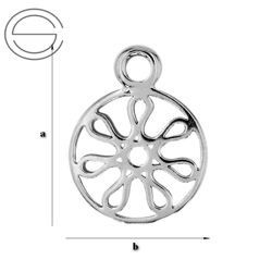 CHAP-149 Element do podwies. Srebro 925 RODOWANE