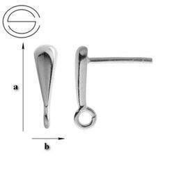 SH-1 STUD EARRING WITH LOOP SILVER 925/GRAM