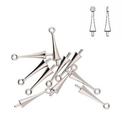 65M001 MM 14 Swarovski Trumpet Cap - RHODIUM