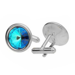 MT-73/14 Spinki do mankietów do wklejania Rivoli 1122 Srebro 925 /gram