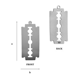 CL-448 RAZOR BLADE Pendant 22,2 mm Sterling Silver 925