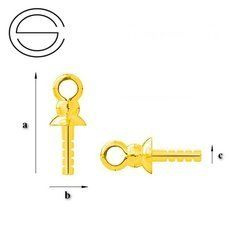 17/Z3Z Zakończenie - łącznik Srebro 925 POZŁACANE