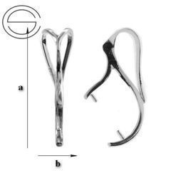 KWP-30 Krawatka do Swarovski Srebro 925 RODOWANE