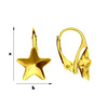 BAZ-59 Leverbacks for 4745 Star 10mm - Earring Hooks - Sterling Silver 925 Gold Plated