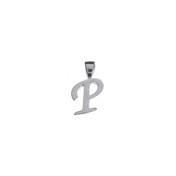 Srebrna zawieszka - ALFABET - P - Literka pr. 925