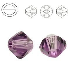 5328 MM 4 Swarovski XILION Bicone LILAC