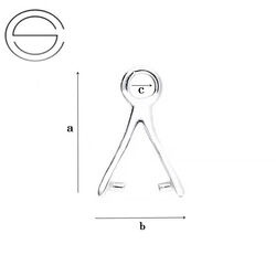 KW-203 Krawatka do podwieszania Srebro 925