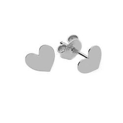 SZT-732 Silver earrings HEART 7 mm - Sterling Silver 925