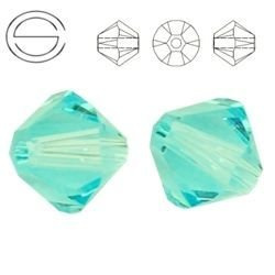 5328 MM 4 Swarovski XILION Bicone LIGHT TURQUOISE