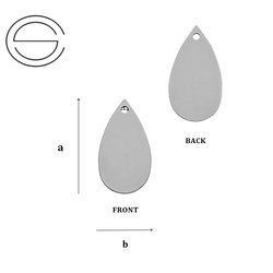 CL-392B ALMOND Pendant 18,1 x 9,6 mm Sterling Silver 925