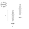 CL-387 FEATHER Pendant 16,7 x  4,1 mm Sterling Silver 925