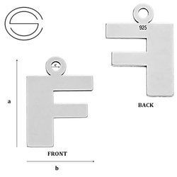 CL-213F Zawieszka Alfabet Literka F Srebro pr. 925