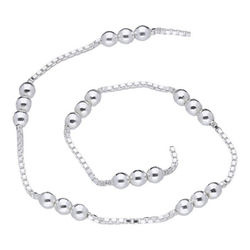 KV-019 3+3 Wenecjana z kulkami Łańcuszek Srebro 925 /gram