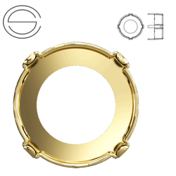 1695/S MM 14 Swarovski Sea Urchin - Gold