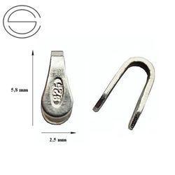 FP-2,5 Końcówki z lutem 2,5 mm Srebro 925 2 szt.