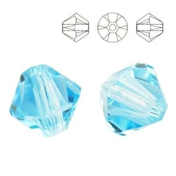 5328 MM 3 Swarovski XILION Bicone AQUAMARINE